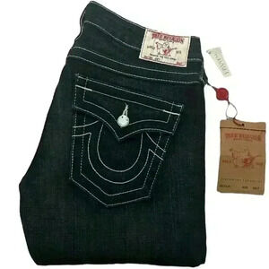 True Religion Y2K NWT Swarovski Crystal Joey Flare Jeans